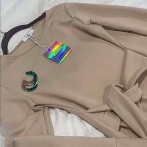 Missguided tie sweater dress